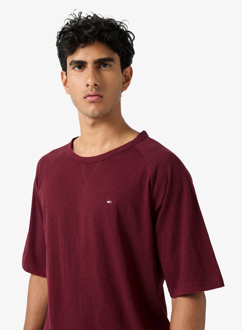 TOMMY HILFIGER Textured Raglan Sleeve Lounge T-Shirt - Image 3